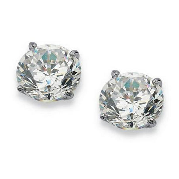 64767 1.60 CT Four Prong Set Round Diamond Stud Earring