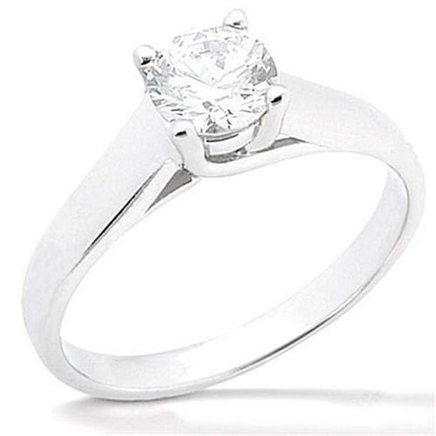 Picture of Harry Chad Enterprises 11562 2.01 CT Round Diamond Solitaire Ring&#44; 14K White Gold - Size 6.5