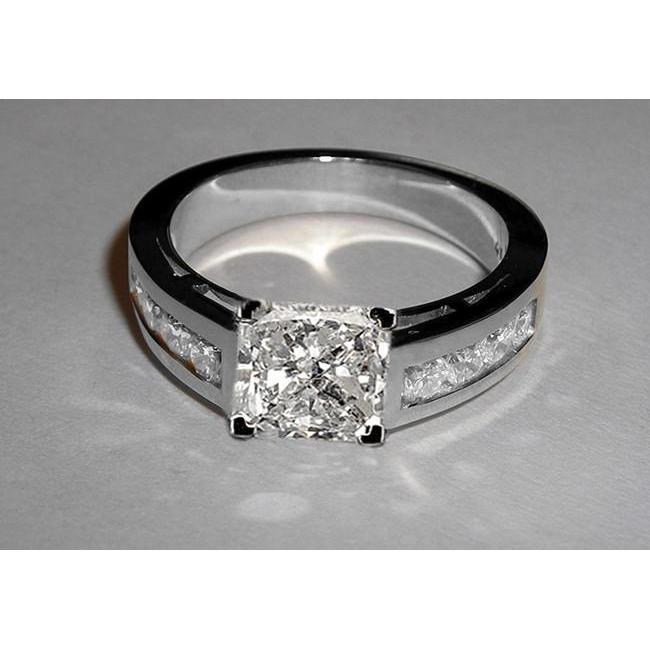 Picture of Harry Chad Enterprises 116 2.25 CT Princess Diamond Engagement Ring&#44; White Gold - Size 6.5