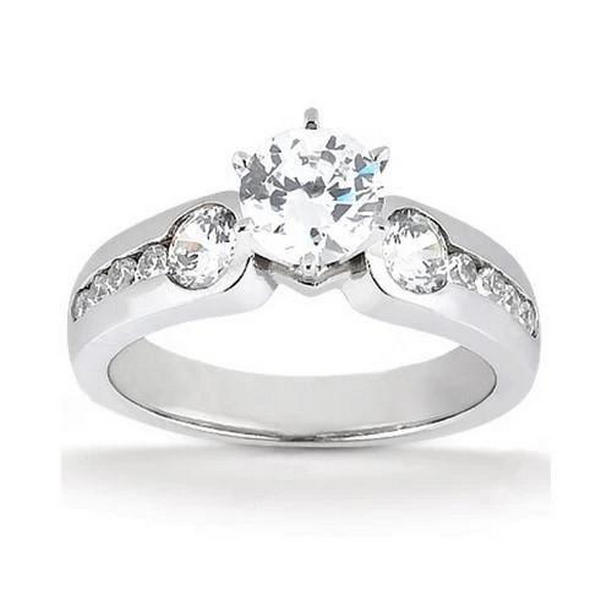 Picture of Harry Chad Enterprises 11619 1.75 CT Diamonds Three Stone Style Engagement Ring, Size 6.5