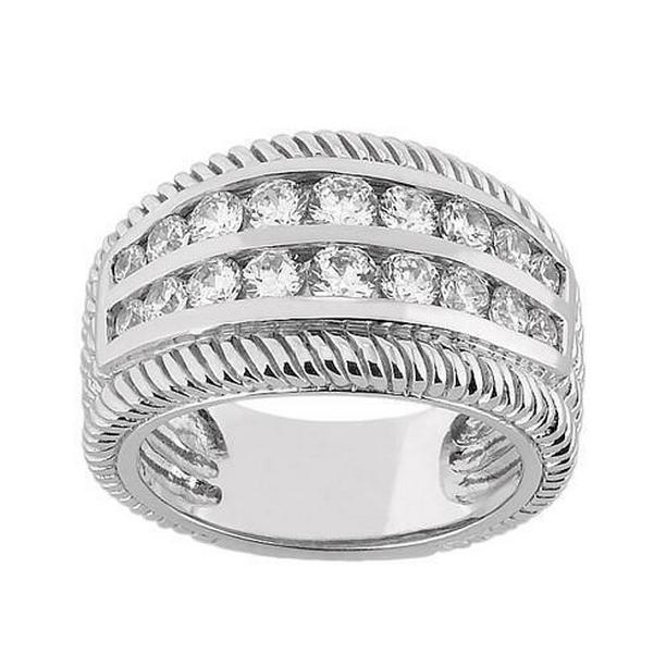 Picture of Harry Chad Enterprises 1913 2.50 CT Round Diamond Right Hand Anniversary Ring&#44; Size 8