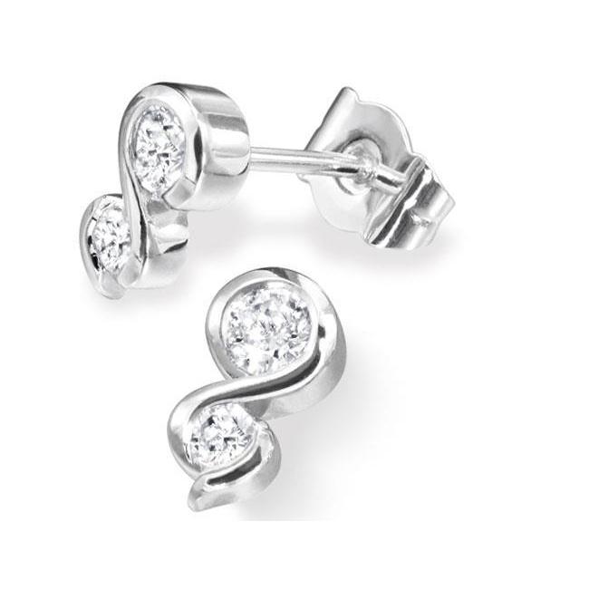 2 CT Round Two Stone Diamond Stud Earring