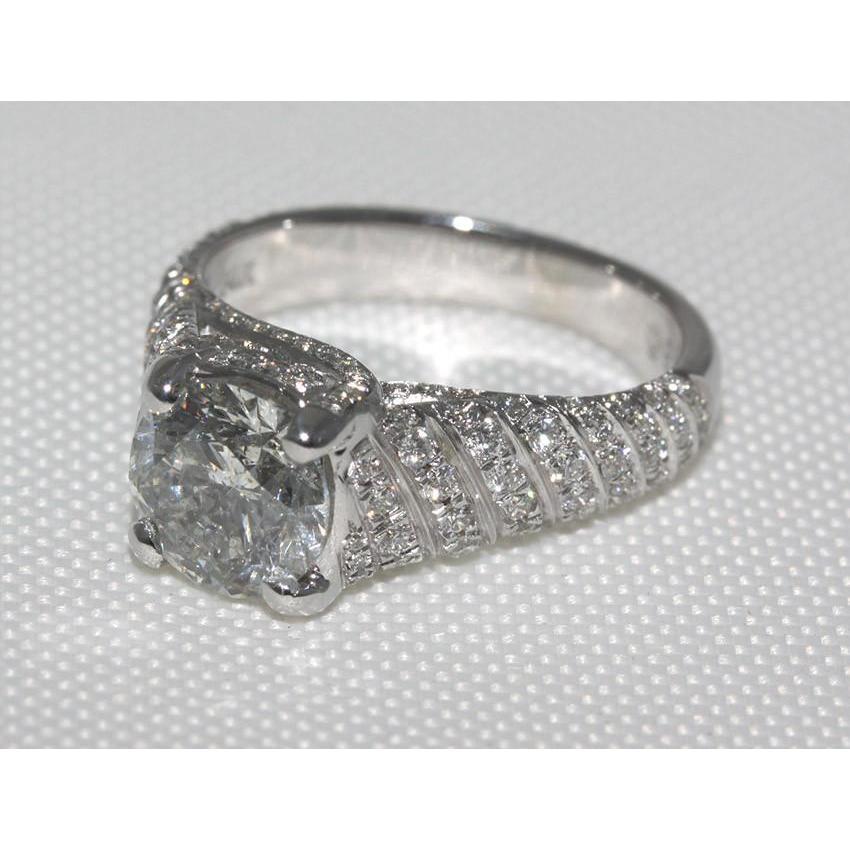 Picture of Harry Chad Enterprises 1199 3.50 CT Diamond Engagement Micro Pave Gold Ring&#44; Size 6.5