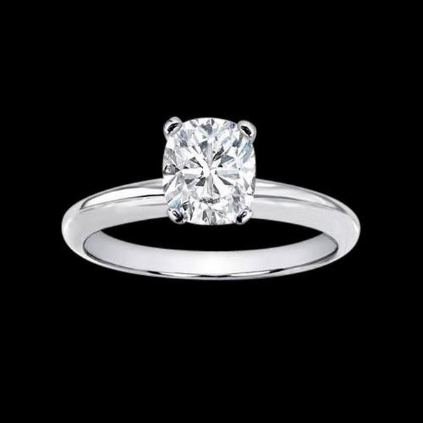 Picture of Harry Chad Enterprises 12417 1.25 CT Solitaire Cushion Womens Gold Diamond Ring&#44; Size 6.5