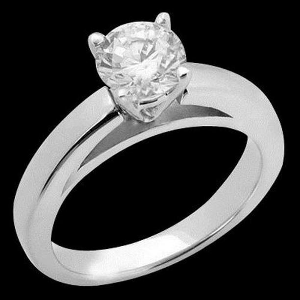 Picture of Harry Chad Enterprises 19716 1.01 CT Diamond Womens Solitaire Engagement Ring, White Gold - Size 6.5
