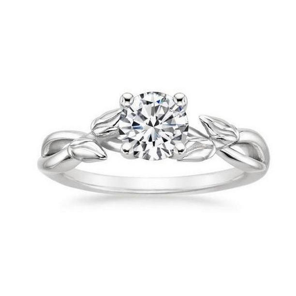 White Gold Round Solitaire Diamond 1.60 CT Engagement Ring, Size 6.5