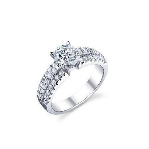Picture of Harry Chad Enterprises 31743 2.50 CT Round Cut Diamonds Triple Row Engagement Ring, Size 6.5