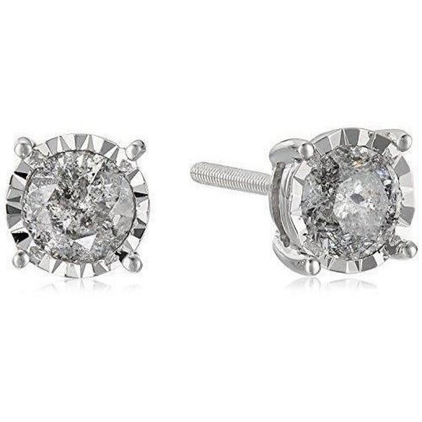 40797 Round Solitaire Diamond 1.20 CT Stud Earring, 14K White Gold