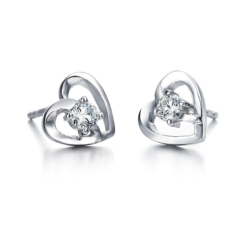 41776 1.3 CT Round Cut Diamond Stud Earring, 14K White Gold
