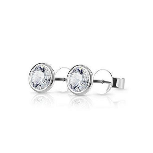 41782 1.20 CT Solitaire Round Cut Diamond Stud Earring