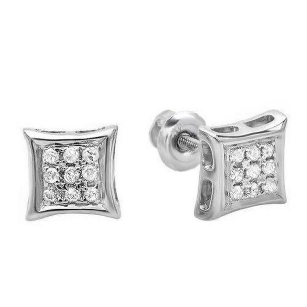 41785 2 CT Round Diamond Stud Earring, 14K White Gold