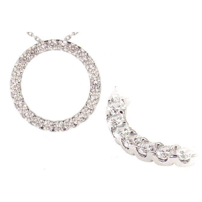 Picture of Harry Chad Enterprises 50313 3.60 CT Round Brilliant Diamond Pendant with Chain Necklace