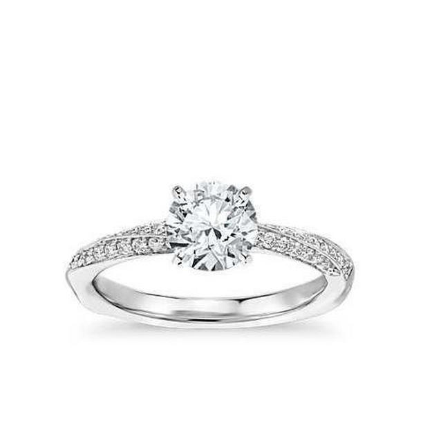 Picture of Harry Chad Enterprises 56397 1.90 CT Womens Round Diamond Wedding Ring, 14K White Gold - Size 6.5