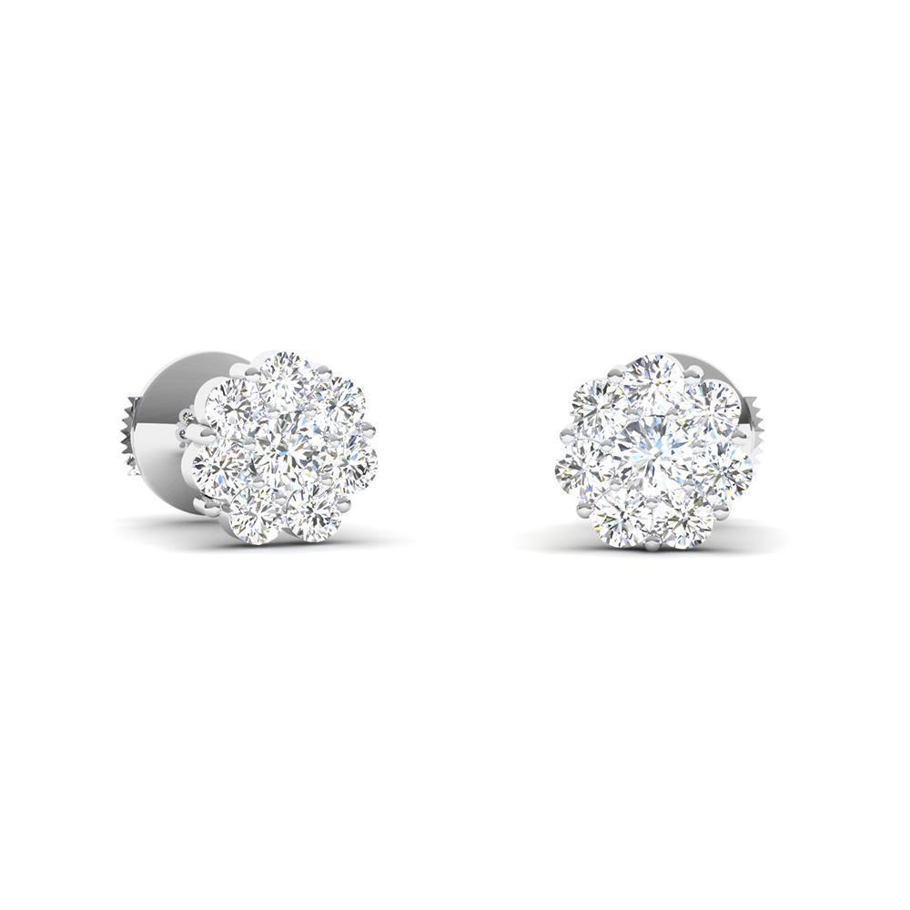 56412 5.20 CT Sparkling Round Diamond Womens Stud Halo Earring