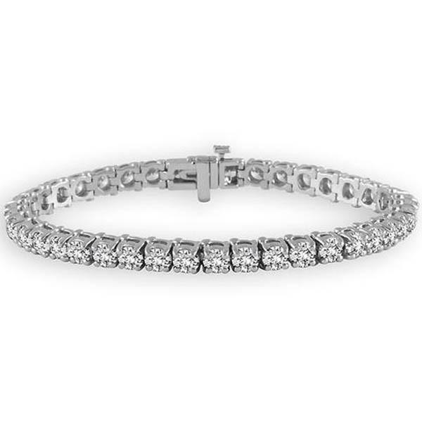 Sparkling Round Brilliant Cut 6 CT Diamond Tennis Bracelet