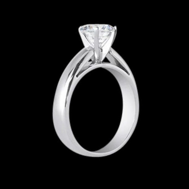 Picture of Harry Chad Enterprises 60635 1.51 CT Round Solitaire Cathedral Setting Diamond Ring, Size 6.5
