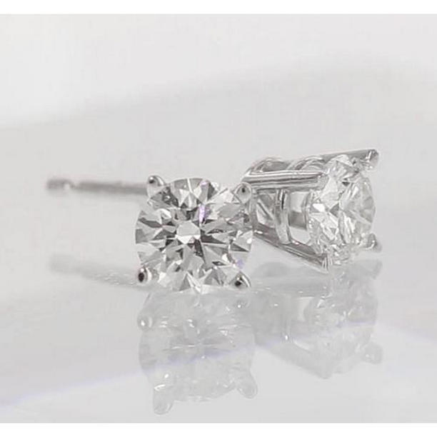 2 CT 14K White Gold Stud Diamond Earrings