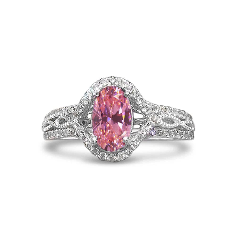 62047 14K White Gold 3.50 CT Sapphire & Diamonds Anniversary Ring, Size 6.5
