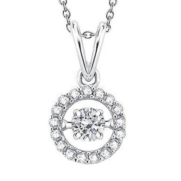63337 2.50 CT Round Cut Diamonds Pendant Necklace, 14K White Gold