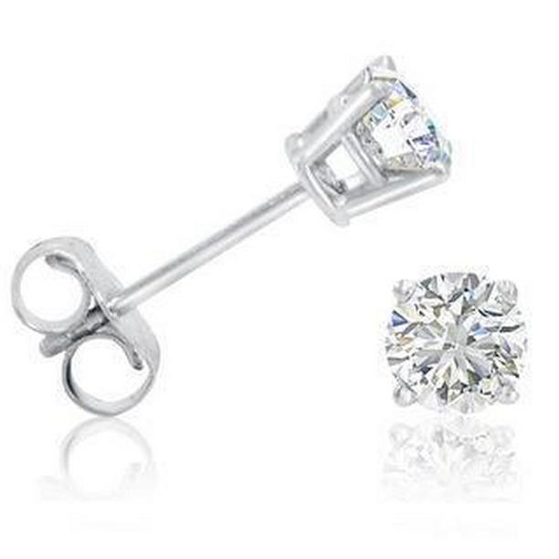 White Gold 220 CT Diamonds Stud Earrings