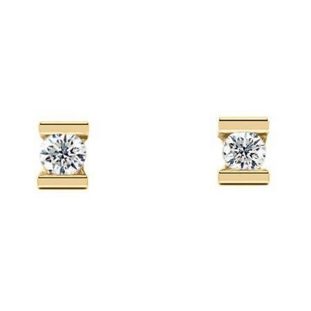 65659 150 CT Round Diamond Channel Set Womens Stud Earrings