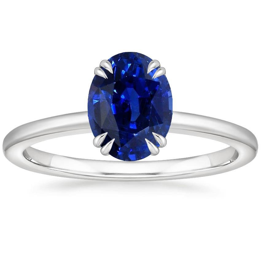 66689 2.50 CT Solitaire Prong Set Ceylon Sapphire Anniversary Ring, Size 6.5