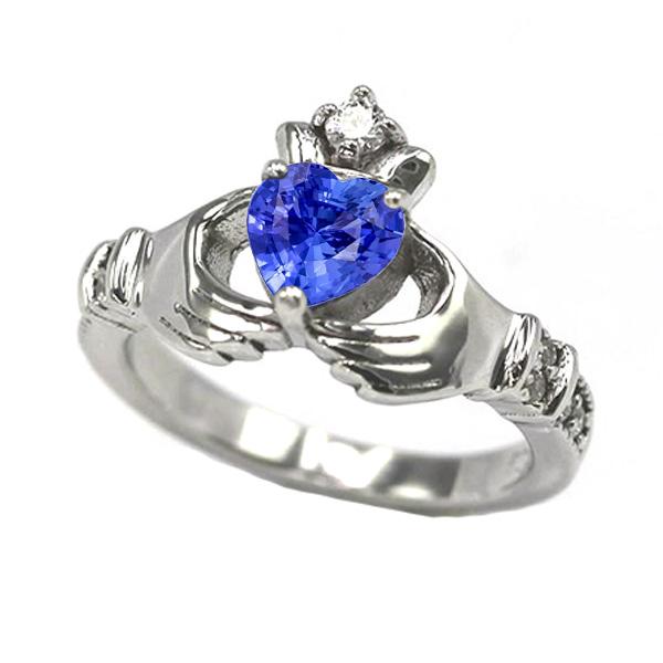 67668 Womens Heart Light Blue Sapphire 1.50 CT Queen Style Gemstone Ring, Size 6.5 -  Harry Chad Enterprises