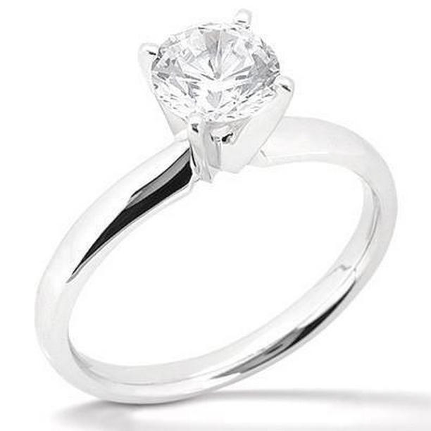 716 1.50 CT Diamond White Gold Solitaire Ring, Size 6.5