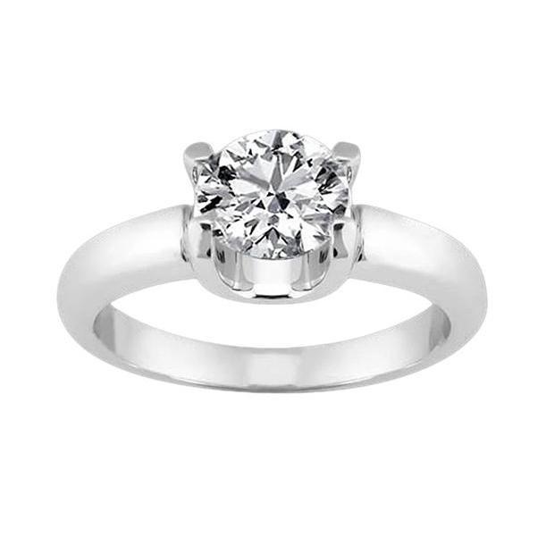 Picture of Harry Chad Enterprises 12421 2 CT Oval Cut Diamond Solitaire Engagement Ring, Size 6.5