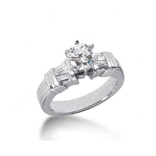 12471 Three Stone Style 2.31 CT Diamonds Anniversary Ring, White Gold - Size 6.5