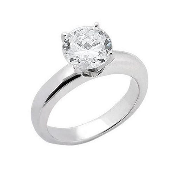 Picture of Harry Chad Enterprises 12663 1.50 CT Diamond Solitaire Engagement Ring&#44; 14K White Gold - Size 6.5