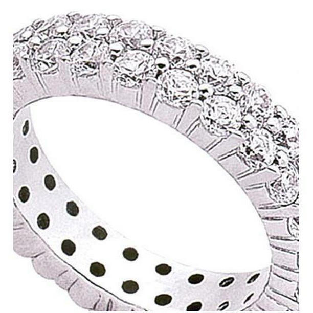 Picture of Harry Chad Enterprises 12778 4.60 CT Diamond Eternity Band&#44; 14K White Gold - Size 6.5