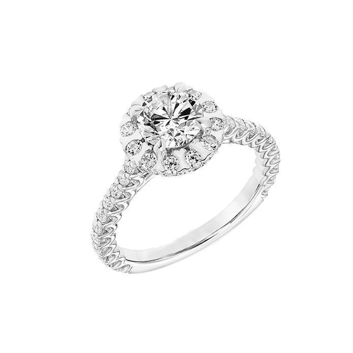 Picture of Harry Chad Enterprises 20409 Brilliant Cut 1.90 CT Diamond Solitaire Ring with Accents, Size 6.5