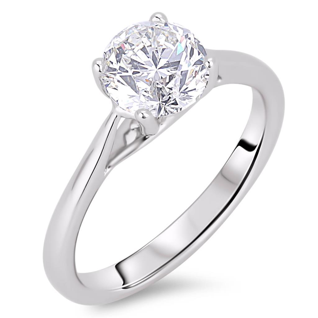 Engagement Solitaire 1 CT White Gold Lady Diamond Ring, Size 6.5