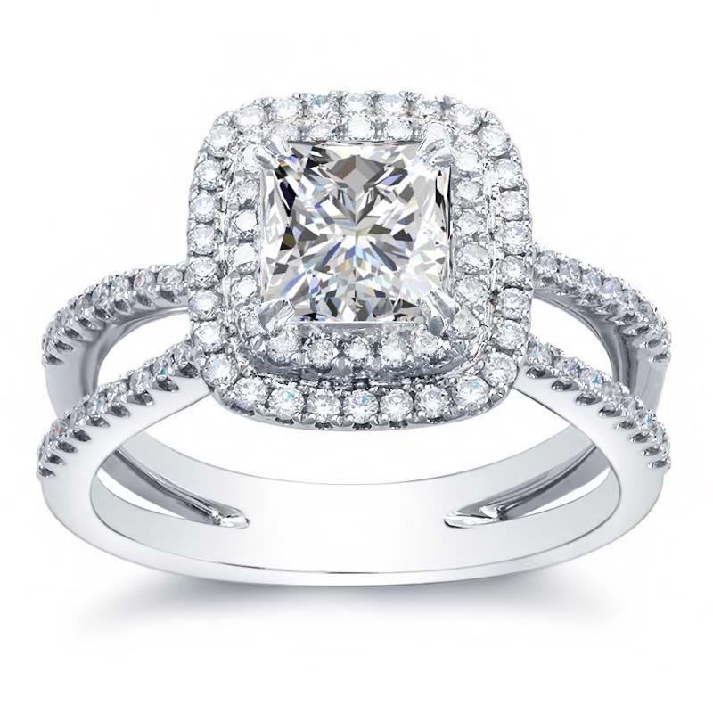 Picture of Harry Chad Enterprises 26627 3.30 CT Princess & Round Cut Diamond Ring with Accents&#44; Size 6.5