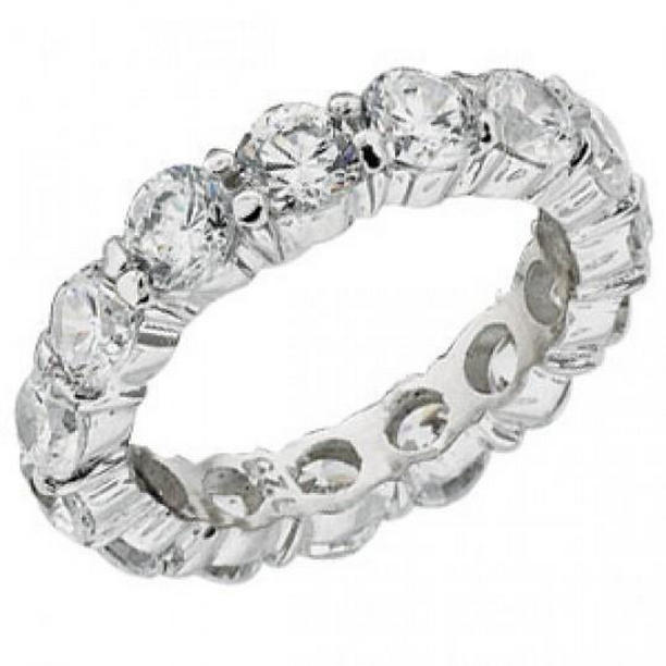 37530 5.25 CT Round Diamond Eternity Band, 14K Gold - Size 6.5