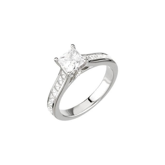 37693 1.75 CT Princess Diamond Anniversary Ring, White Gold - Size 6.5