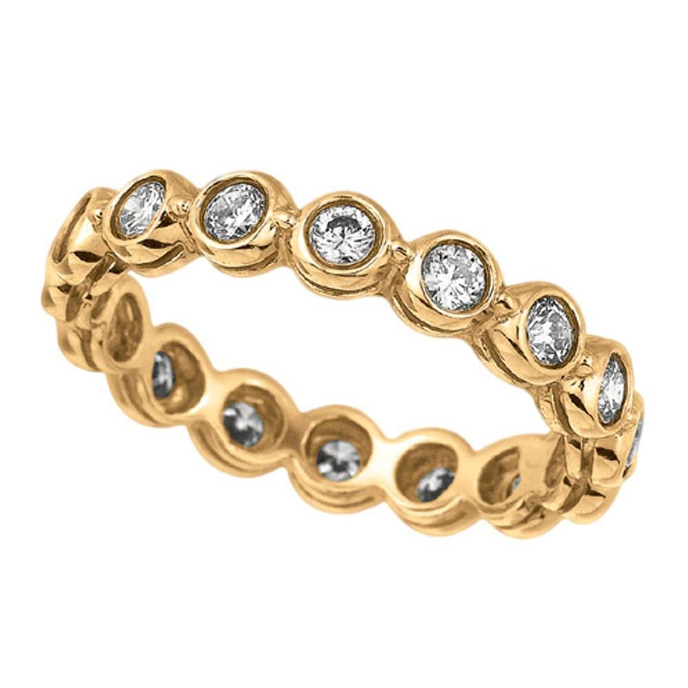 3776 160 CT Round Bezel Set Diamond Eternity Band Size 65