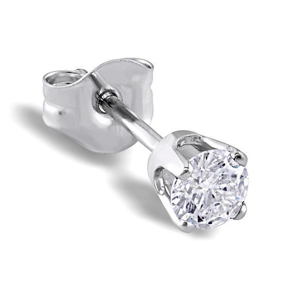 41908 075 CT Round Brilliant Single Diamond Mens Earring