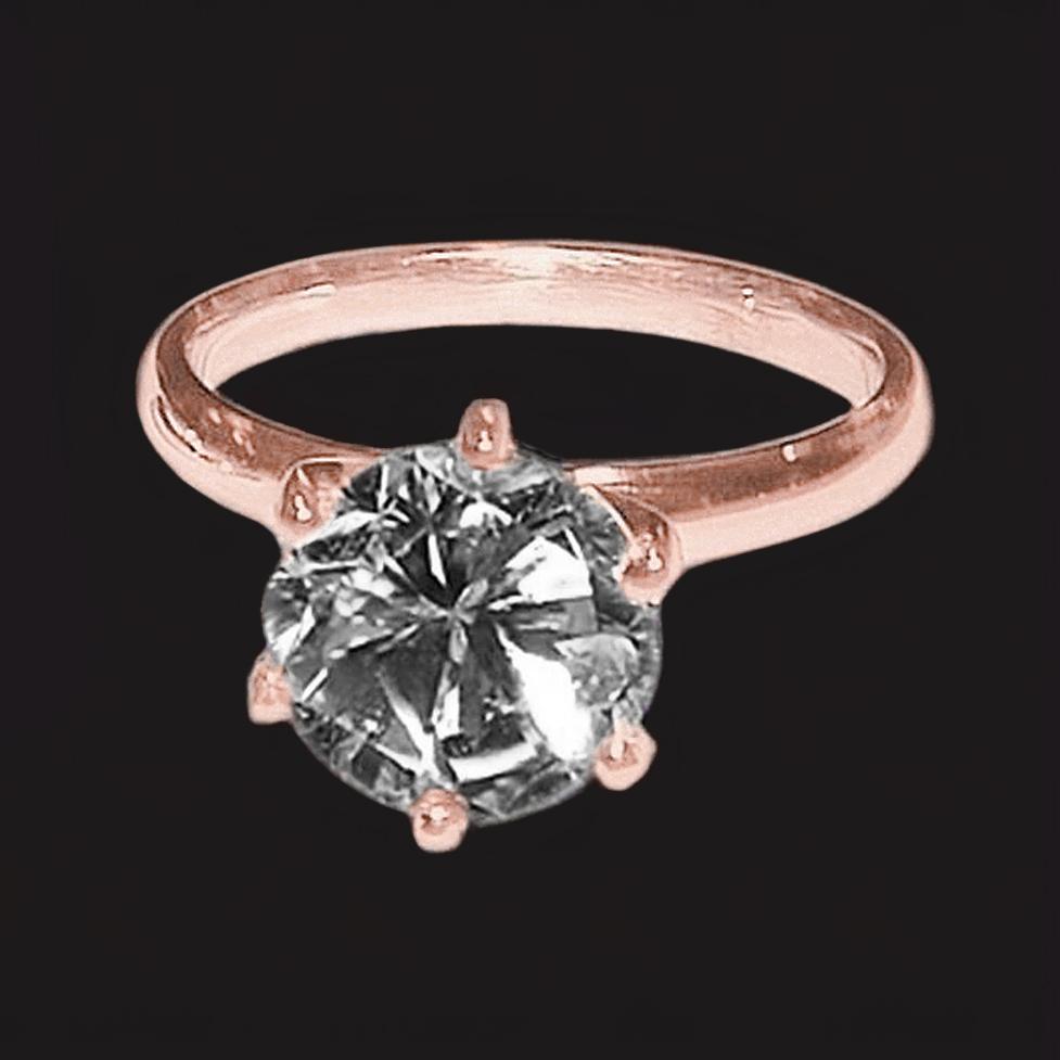 Picture of Harry Chad Enterprises 48872 1.50 CT Champagne Diamond Ring Set, Rose Gold - Size 6.5
