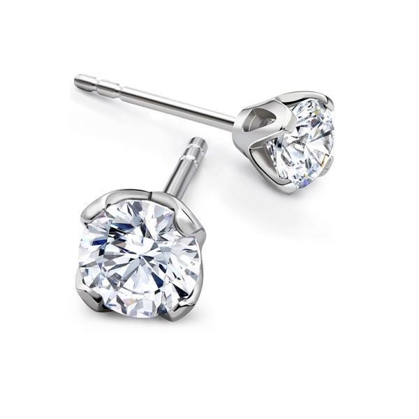 1.50 CT Diamonds Womens Stud Earrings, 14K White Gold