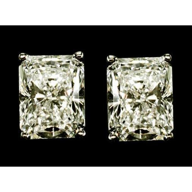 54366 1.50 CT Radiant Pair Diamond Stud Earrings, 14K White Gold