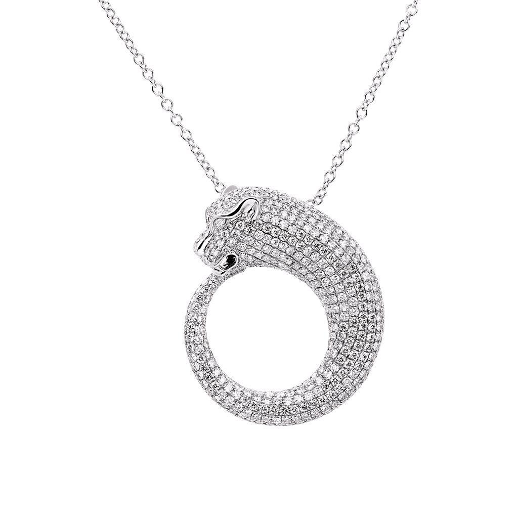 Picture of Harry Chad Enterprises 56438 Small Round Brilliant Cut 6 CT Diamonds Pendant Necklace&#44; White Gold