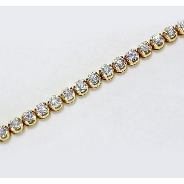 Picture of Harry Chad Enterprises 56492 4 CT Round Diamond Tennis Bracelet&#44; 14K Yellow Gold