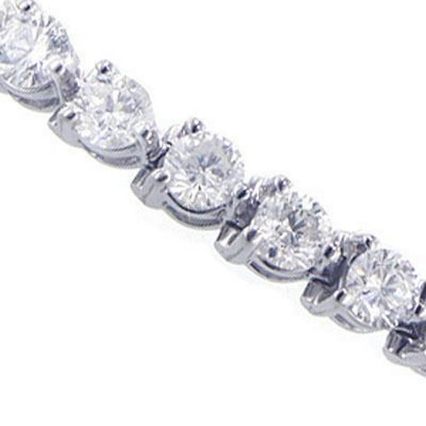 57366 6 CT Sparkling Round Cut Diamond White Gold Tennis Bracelet