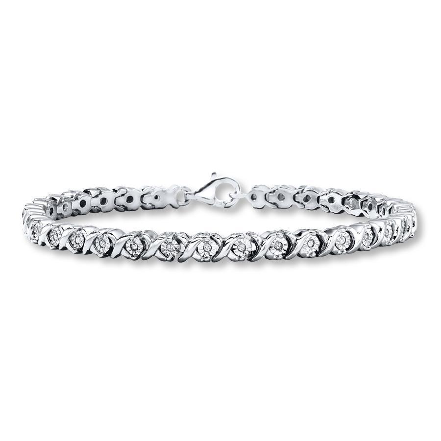 57369 5 CT Round Cut Diamond Ladies Tennis Bracelet, 14K White Gold