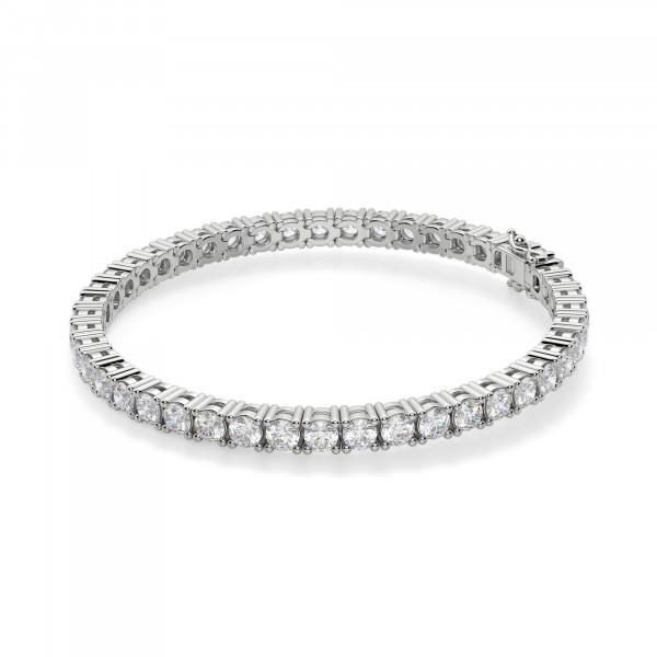 Round Cut 5.40 CT Sparkling Diamonds Tennis Bracelet, White Gold