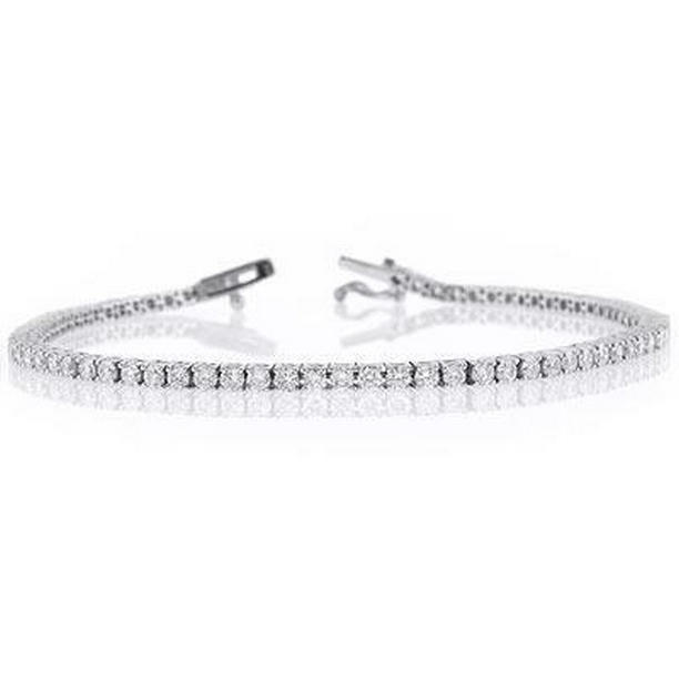 57445 Lady Small Round Cut 3.50 CT Diamonds Tennis Bracelet, White Gold