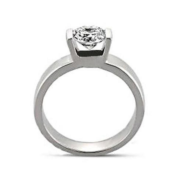 Picture of Harry Chad Enterprises 6212 1.51 CT Solitaire Diamond Anniversary Ring, 14K White Gold - Size 6.5