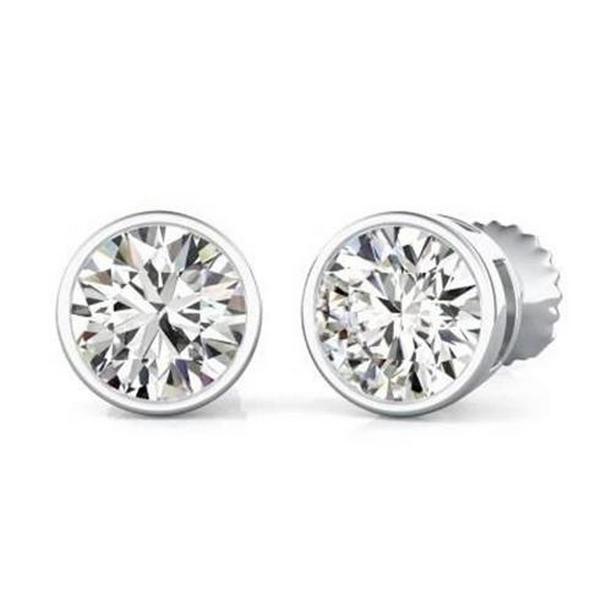62720 2.40 CT Diamond Womens Stud Earrings, White Gold